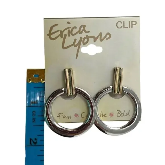 Erica Lyons NWT Clip-On Earrings Bundle. Gold, Silver & Statement. Vintage Glam - Picture 3 of 6